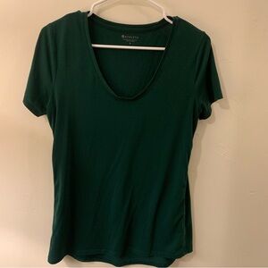 Athleta Forest V-Neck Essential Short Sleeve Tee